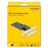 DeLOCK 90499 scheda di interfaccia e adattatore Interno M.2, SATA PCIe, M.2, SATA, 6 Gbit/s, SATA