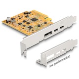 DeLOCK Scheda PCIe x4 a 1x USB-C ext. 10 Gbit/s B. + 1x USB-C ext. DP Alt Mode, Controller USB 