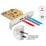 DeLOCK Scheda PCIe x4 a 1x USB-C ext. 10 Gbit/s B. + 1x USB-C ext. DP Alt Mode, Controller USB 