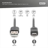 Digitus Cavo di collegamento USB 2.0 USB-A > USB-C Nero