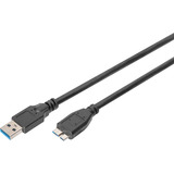 Digitus Cavo di collegamento USB 3.2 Gen 1 USB-A > Micro USB-B Nero