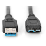 Digitus Cavo di collegamento USB 3.2 Gen 1 USB-A > Micro USB-B Nero