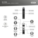 Digitus DN-170096 OnLine, UPS Nero
