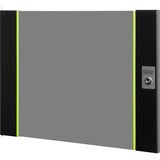 Digitus Porta frontale in vetro per armadio da parete 19" 9U serie Unique, Pannello frontale Nero