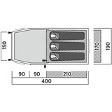Easy Camp Tenda tunnel Hemsedal 3 verde oliva