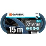 GARDENA Tubo tessile Liano Xtreme 1/2", set da 15 metri, Tubo flessibile grigio scuro/Orange