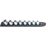 Hazet SmartRail 1/2" set di inserti per chiave a bussola, esterno esalobato, 8 pezzi, chiave combinata   Nero