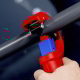 KNIPEX 90 23 02 BK, Tagliatubi rosso/Blu