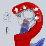 KNIPEX Tagliatubi DPT50 rosso/Blu