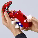 KNIPEX Tagliatubi DPT50 rosso/Blu