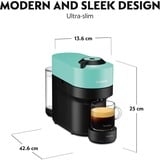 Krups Vertuo Pop XN920 Nespresso by XN9204K, Macchina a capsula Nero/Menta, Macchina per caffè a capsule, 0,56 L, Capsule caffè, 1500 W, Nero, Colore menta