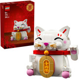 LEGO Iconic 40813 Gatto della Fortuna, Costruzioni per Adulti e Bambini, Animale con Zampa che Saluta, Regalo per Festa di Primavera, Giochi di costruzione Costruzioni per Adulti e Bambini, Animale con Zampa che Saluta, Regalo per Festa di Primavera, Set da costruzione, 9 anno/i, Plastica, 280 pz, 430 g