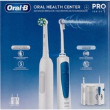 Procter & Gamble Idropulsore Health Center, Cura orale bianco, Adulto, Spazzolino rotante-oscillante, Blu, Bianco, 2 min, 30 sec, Bianco, Rotondo