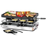 Rommelsbacher RC 1400 griglia per raclette 8 persona(e) 1200 W Acciaio inossidabile accaio/Nero, 1200 W, 230 V, 445 mm, 395 mm, 150 mm, 4,12 kg