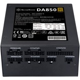 SilverStone DA850-G alimentatore per computer 850 W 20-pin ATX ATX Nero Nero, 850 W, 90 - 264 V, 47 - 63 Hz, Attivo, 110 W, 846 W