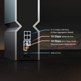 TP-Link Archer BE800 router wireless Multi-Gigabit Ethernet Tri-band (2,4 GHz/5 GHz/6 GHz) Nero, Acciaio inox, Router di rete Wi-Fi 7 (802.11be), Tri-band (2,4 GHz/5 GHz/6 GHz), Collegamento ethernet LAN, Nero, Acciaio inox, Router da tavolo