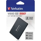 Verbatim Vi550 S3 2 TB 2.5" Serial ATA III, Disco a stato solido Nero, 2 TB, 2.5", 550 MB/s, 6 Gbit/s