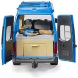 bruder MB Sprinter Camper con conducente, Veicolo modello blu