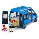 bruder MB Sprinter Camper con conducente, Veicolo modello blu