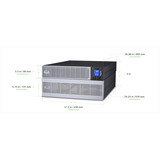 APC Easy UPS On-Line, 6000VA, agli ioni di litio Nero/Argento, 6kVA/6kW, Lithium-ion, Rack/Tower 5U, 230V, 1 Hard wire (1P+N+E) outlet, Intelligent Card Slot, Extended runtime, W/ rail kit, Doppia conversione (online), 6 kVA, 6000 W, Sinusoidale, 120 V, 300 V