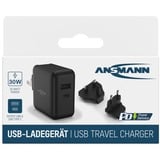 Ansmann Caricatore USB Travel Charger TC230PD, Caricabatterie Nero