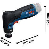 Bosch Levigatrice rotorbitale a batteria GEX 12V-32 Professional solo, 12Volt, Levigatrice orbitale casuale blu/Nero