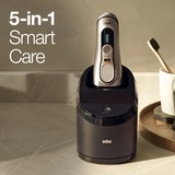 Braun Series 8 Stazione Smartcare 5 In 1, Selezione Intelligente Dei Programmi, Ricarica, Igienizza, Lubrifica E Asciuga, Compatibile Con Series 9 E , Cartucce Clean & charge Selezione Intelligente Dei Programmi, Ricarica, Igienizza, Lubrifica E Asciuga, Compatibile Con Series 9 E , Cartucce Clean & charge, Stazione di pulizia, Nero, Braun, Series 9, 8, 571 g, 127 mm