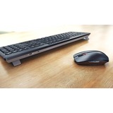 CHERRY Stream Desktop Recharge tastiera Mouse incluso Universale RF Wireless QWERTY Inglese UK Nero, Set desktop Nero, Full-size (100%), Wireless, RF Wireless, QWERTY, Nero, Mouse incluso