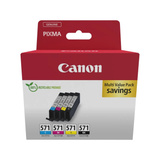 Canon 0386C009 cartuccia d'inchiostro 4 pz Originale Nero, Ciano, Magenta, Giallo Nero, Ciano, Magenta, Giallo, 4 pz, Confezione multipla