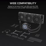 Corsair NAUTILUS 360 LCD Ricondizionato, Raffreddamento ad acqua Nero