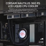 Corsair NAUTILUS 360 LCD Ricondizionato, Raffreddamento ad acqua Nero
