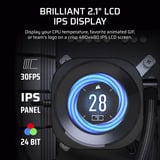 Corsair NAUTILUS 360 LCD Ricondizionato, Raffreddamento ad acqua Nero
