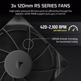 Corsair NAUTILUS 360 LCD Ricondizionato, Raffreddamento ad acqua Nero