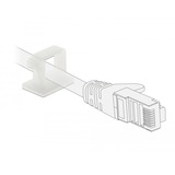 DeLOCK 60250 organizer per cavi Pavimento Supporto per cavo Bianco 10 pezzo(i) trasparente, Supporto per cavo, Pavimento, Nylon, Bianco