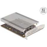 DeLOCK Scheda PCI Express x16 a 4x NVMe M.2 Key interna, Scheda di interfaccia 