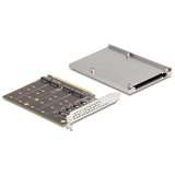 DeLOCK Scheda PCI Express x16 a 4x NVMe M.2 Key interna, Scheda di interfaccia 