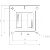 Digitus Supporto a parete universale per schermi fino a 81cm (32") Nero, 18 kg, 68,6 cm (27"), 75 x 75 mm, 100 x 100 mm, Nero