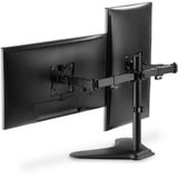 Digitus Supporto monitor universale doppio Nero (opaco), Libera installazione, 8 kg, 38,1 cm (15"), 81,3 cm (32"), 100 x 100 mm, Nero