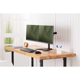 Digitus Supporto monitor universale doppio, Supporto per pavimento Nero (opaco), Libera installazione, 8 kg, 38,1 cm (15"), 81,3 cm (32"), 100 x 100 mm, Nero