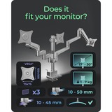 ICY BOX IB-MS525-T, Base per monitor grigio