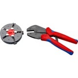 KNIPEX MultiCrimp con caricatore intercambiabile, Pinza crimpatrice rosso/Blu