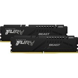 Kingston FURY FURY Beast memoria 64 GB 2 x 32 GB DDR5 5200 MHz Nero, 64 GB, 2 x 32 GB, DDR5, 5200 MHz, 288-pin DIMM