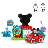 LEGO DUPLO | Disney 10454 La Casa e l’Auto di Topolino Giocattolo con Personaggi, Macchina e Accessori, Giochi Didattico 2+, Giochi di costruzione Macchina e Accessori, Giochi Didattico 2+, Set da costruzione, 2 anno/i, Plastica, 27 pz, 440 g