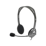 Logitech LGT-H110 Cuffie e auricolari, Headset argento/grigio, Cablato, Ufficio, 20 - 20000 Hz, 74 g, Auricolare, Nero, Argento, Vendita al dettaglio