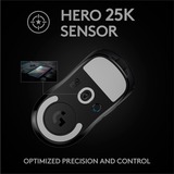 Logitech Pro X Superlight mouse Mano destra RF Wireless 25600 DPI, Mouse da gioco Nero, Mano destra, RF Wireless, 25600 DPI, 1 ms, Nero