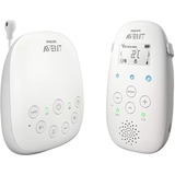 Philips Baby monitor DECT,100% privato e senza interferenze, Babyphone bianco, 100% privato e senza interferenze, 330 m, 50 m, 330 m, Grigio, Bianco, LCD, AC, Batteria