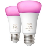 Philips Hue Philips Hue White and Color Ambiance 2 Lampadine Smart E27 75 W Philips Hue White and Color ambiance 2 Lampadine Smart E27 75 W, Lampadina intelligente, Bianco, Bluetooth/Zigbee, LED, E27, 2000 K