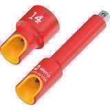 Wera 8790 A VDE Inserto per chiave a cricchetto Zyklop, 4,5 mm, 1/4", chiave combinata   rosso/Giallo