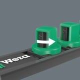 Wera 9607 Barra magnetica per bussole B Impaktor 1 set di bussole 3/8", chiave combinata   Nero/Verde