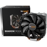 be quiet! SHADOW ROCK SLIM 2 Processore Refrigeratore 13,5 cm Alluminio, Nero, Rame 1 pz, raffreddamento CPU  Refrigeratore, 13,5 cm, 1400 Giri/min, 11,5 dB, 23,7 dB, Alluminio, Nero, Rame